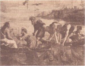 Charles Thurston Thompson, Der wunderbare Fischzug, fotografische Reproduktion nach Raffael, ca. 1859, Albuminpapier auf Karton, Städel Museum, Frankfurt am Main