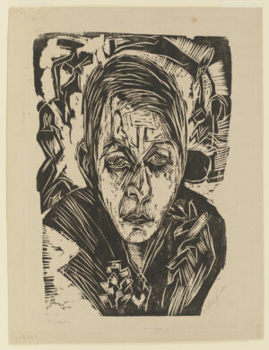 Ernst Ludwig Kirchner, Junges Mädchen mit Zigarette (Nele van de Velde), 1918, Holzschnitt, Städel Museum, Frankfurt am Main