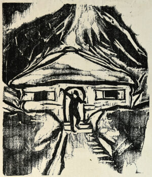 Nele van de Velde, Ein Tag auf der Stafelalp, Holzschnitt, abgedruckt in: Genius II, 1920, Städel Museum, Frankfurt am Main