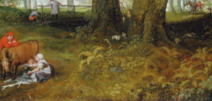 Lucas van Valckenborch, Viehweide unter Bäumen (Detail), 1573, Städel Museum, Frankfurt am Main, Foto: U. Edelmann