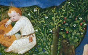 Oberrheinischer Meister, Das Paradiesgärtlein (Detail), ca. 1410 – 1420, Städel Museum, Frankfurt am Main, seit 1922 Dauerleihgabe des Historischen Museums Frankfurt am Main