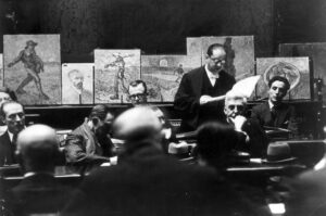 Van Gogh-Prozess: Der Kunsthändler Otto Wacker (ganz rechts) während der Verhandlung im April 1932 in Berlin, ullstein bild