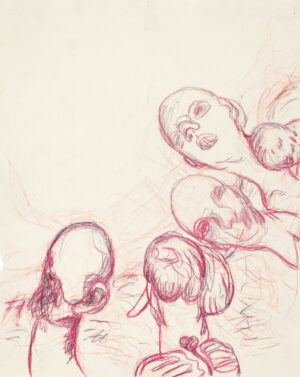 Georg Baselitz, Oberon, 1964, Bleistift und Farbstift auf geripptem Büttenpapier, Städel Museum, Frankfurt am Main © Georg Baselitz 2019
Foto: © Städel Museum