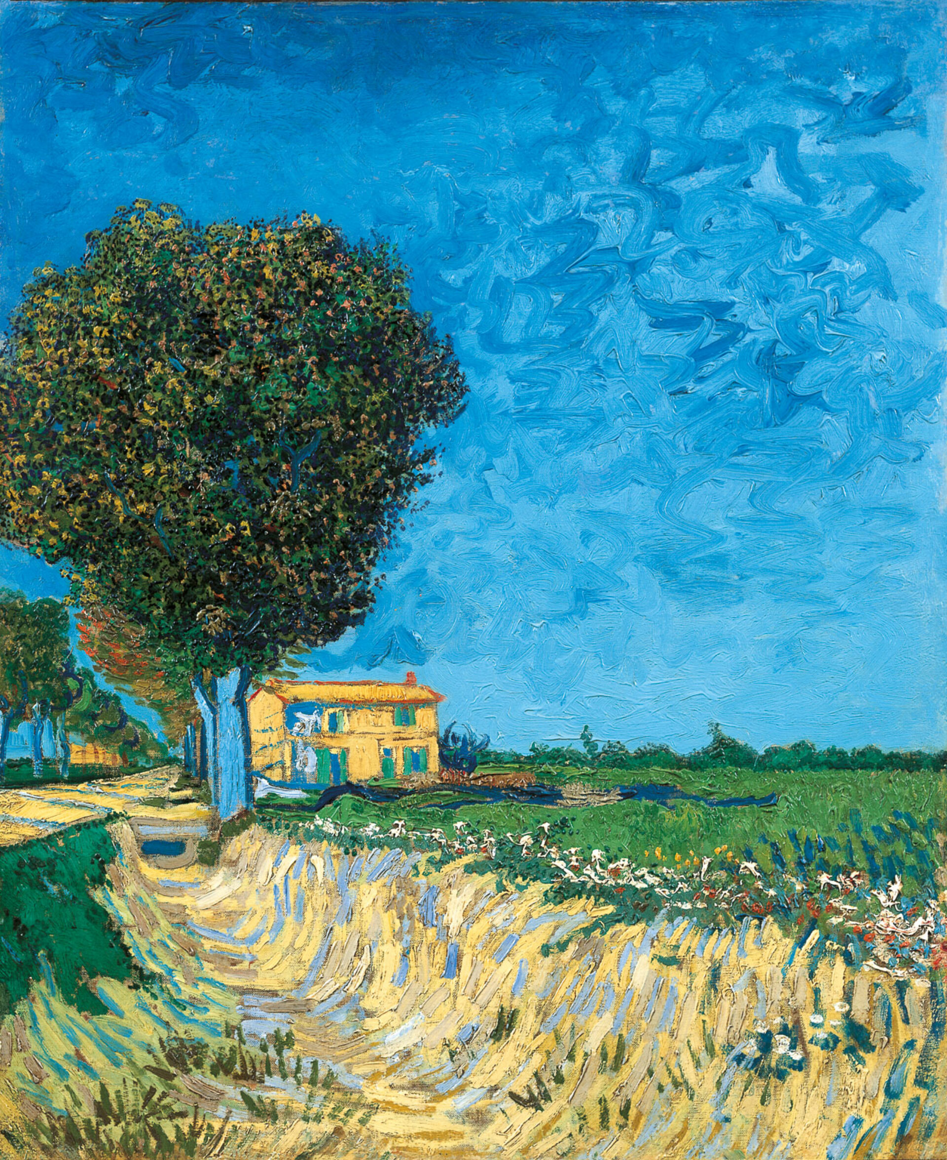 Vincent-van-Gogh,-Allee-bei-Arles-(Rand-einer-Landstraße),-1888