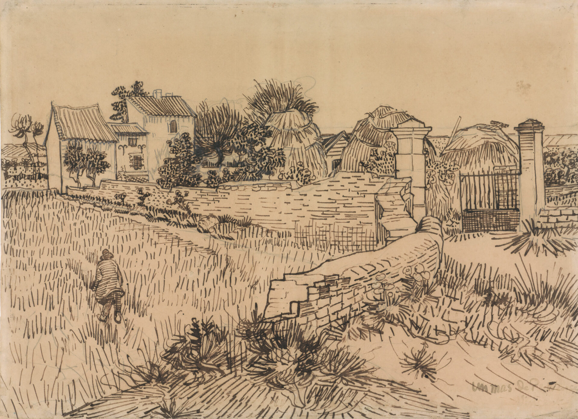 Van-Gogh_Bauernhaus-in-der-Provence_Zeichnung