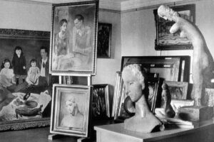 Depotraum für "entartete Kunst" im Schloß Schönhausen in Berlin, 1938-39