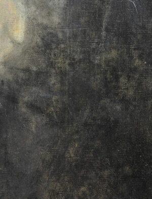 Detail des Kleides während der Freilegung