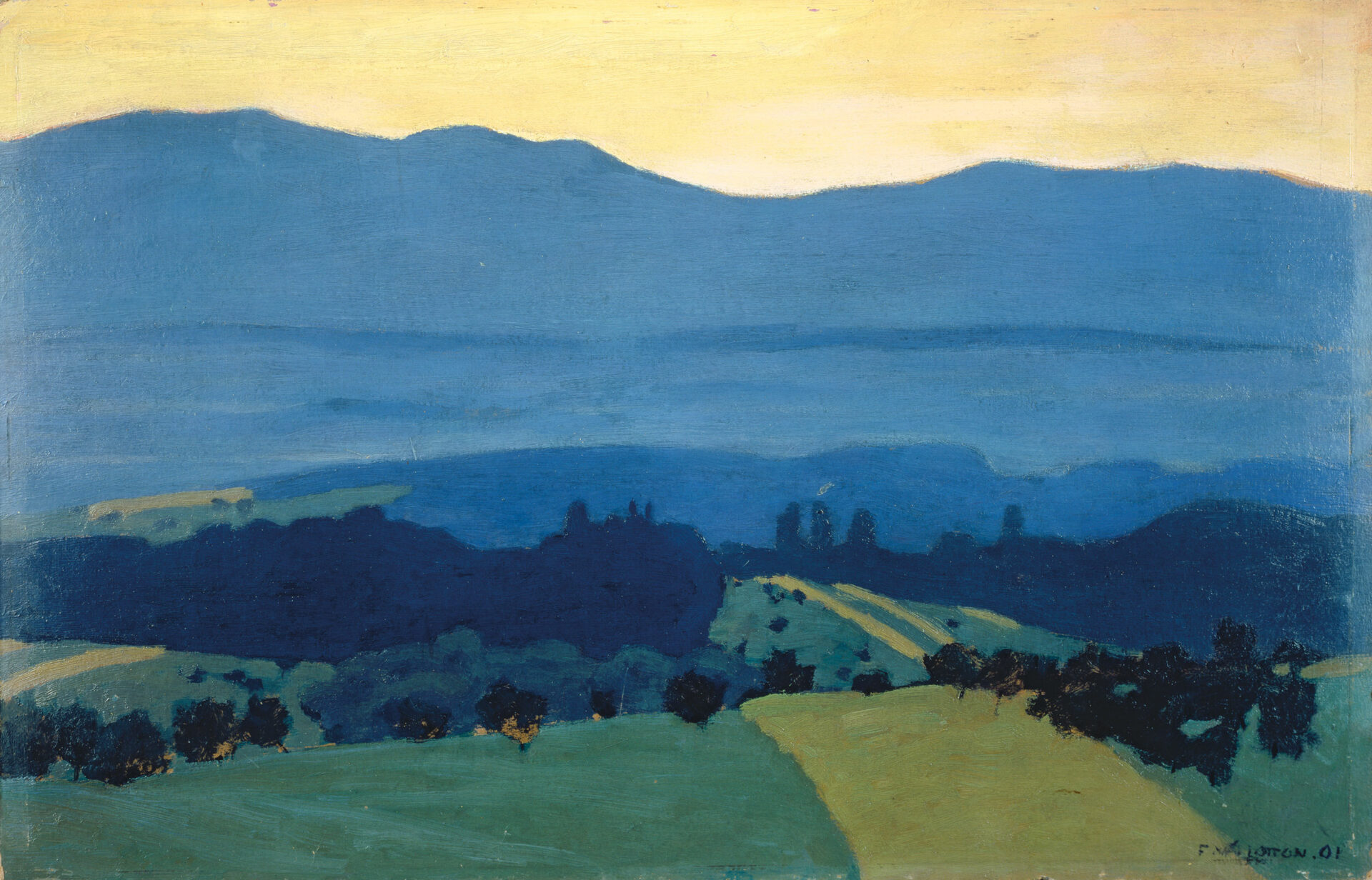 Félix Vallotton, Jura-Landschaft bei Romanel, 1900, Staedel Museum, Frankfurt am Main, Foto U. Edelmann