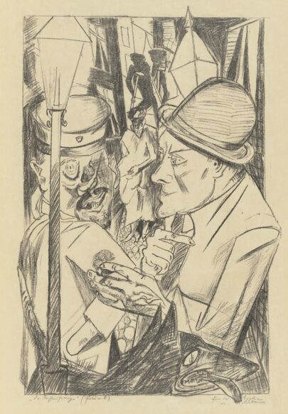 Max Beckmann, Der Nachhauseweg, Blatt 1 aus Die Hölle, 1919, Städel Museum, Frankfurt am Main