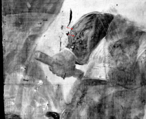 Die Verteilung des Elements Blei, MA-XRF Scan