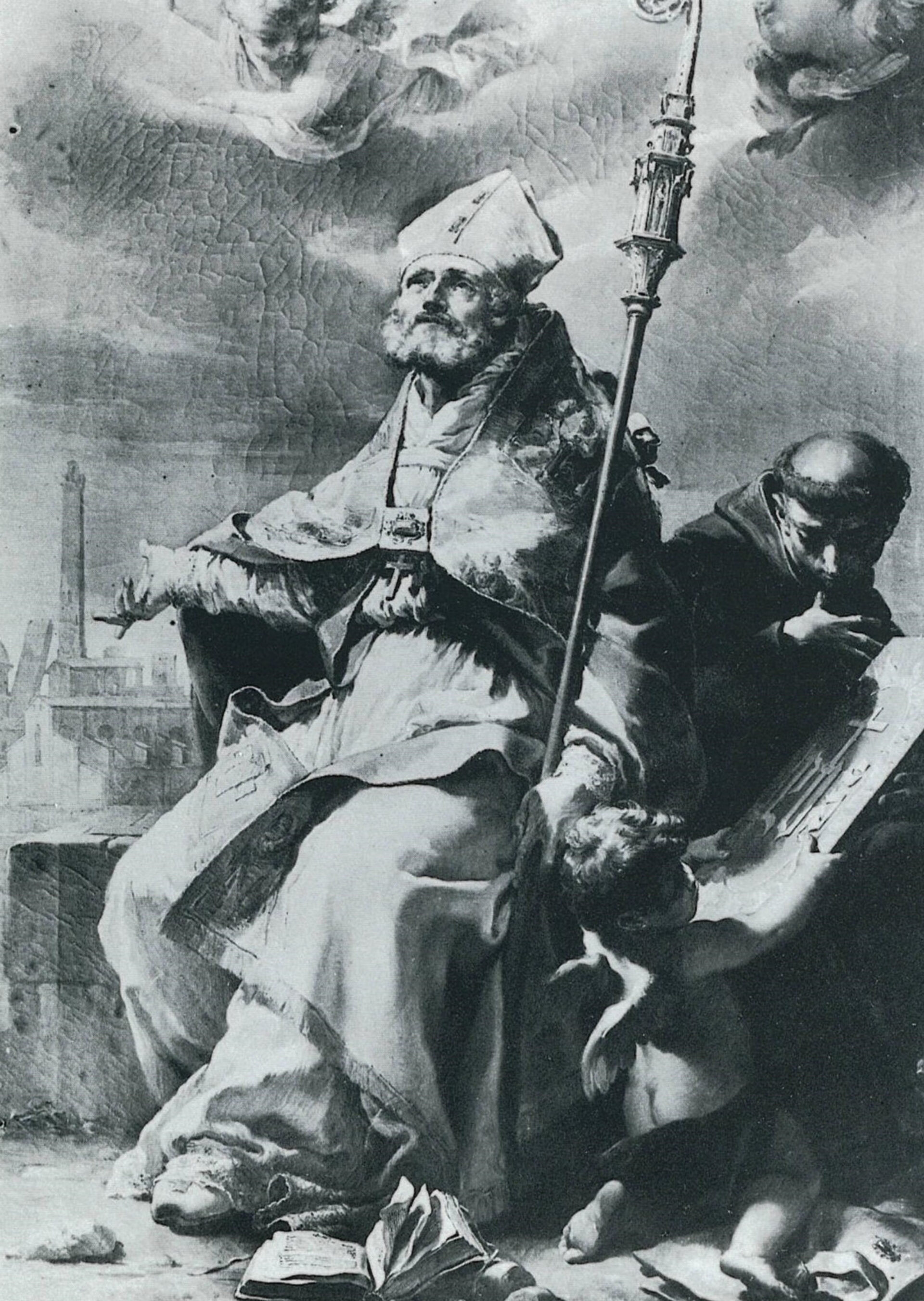 Gaetano Gandolfi, Die Heiligen Petronius und Bernardin von Siena, um 1774, Privatbesitz