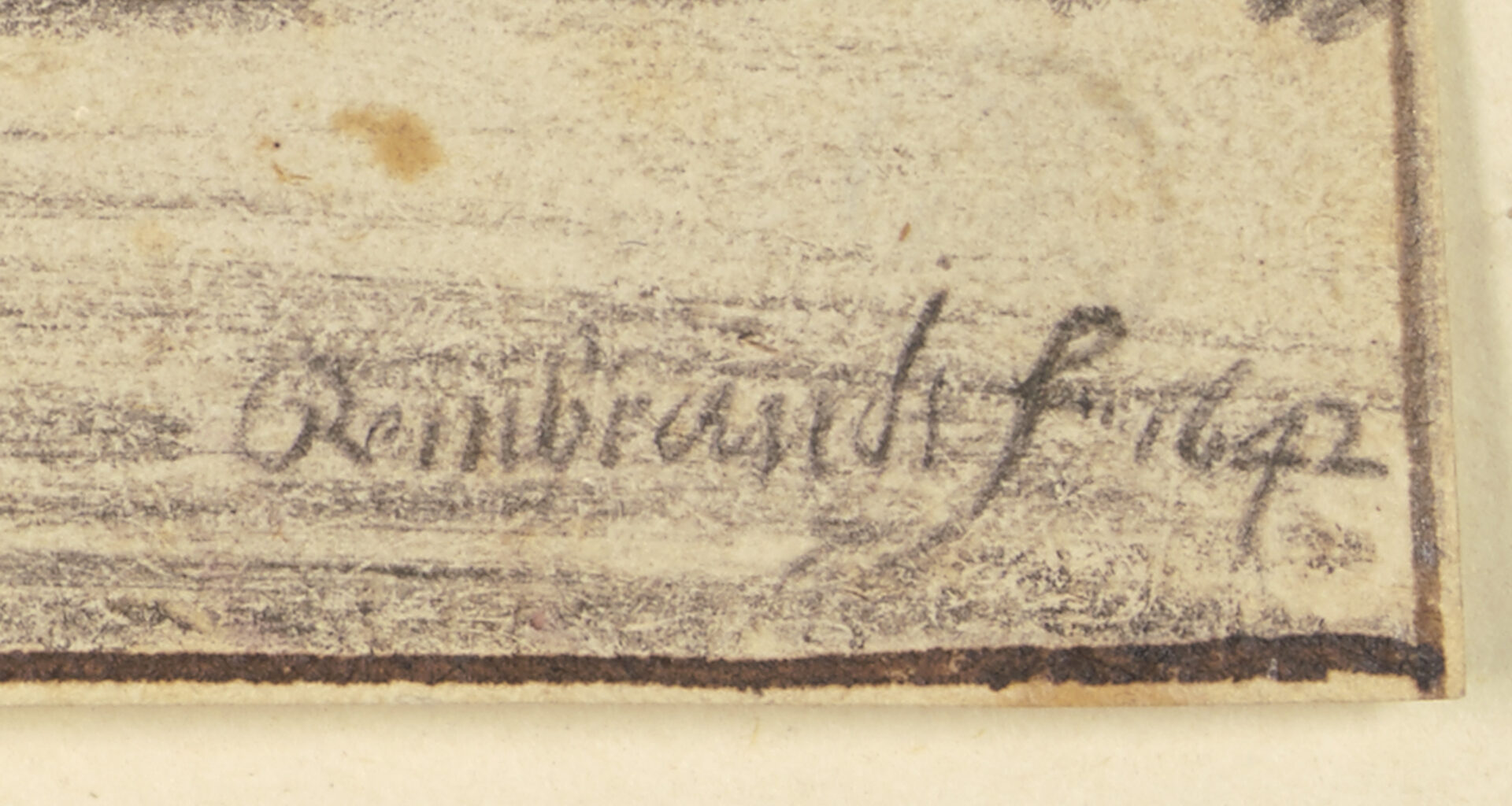 Abb. 2 Rembrandt (), Fantasielandschaft, Signatur „Rembrandt f. (=fecit, lat. hat es gemacht) 1642“