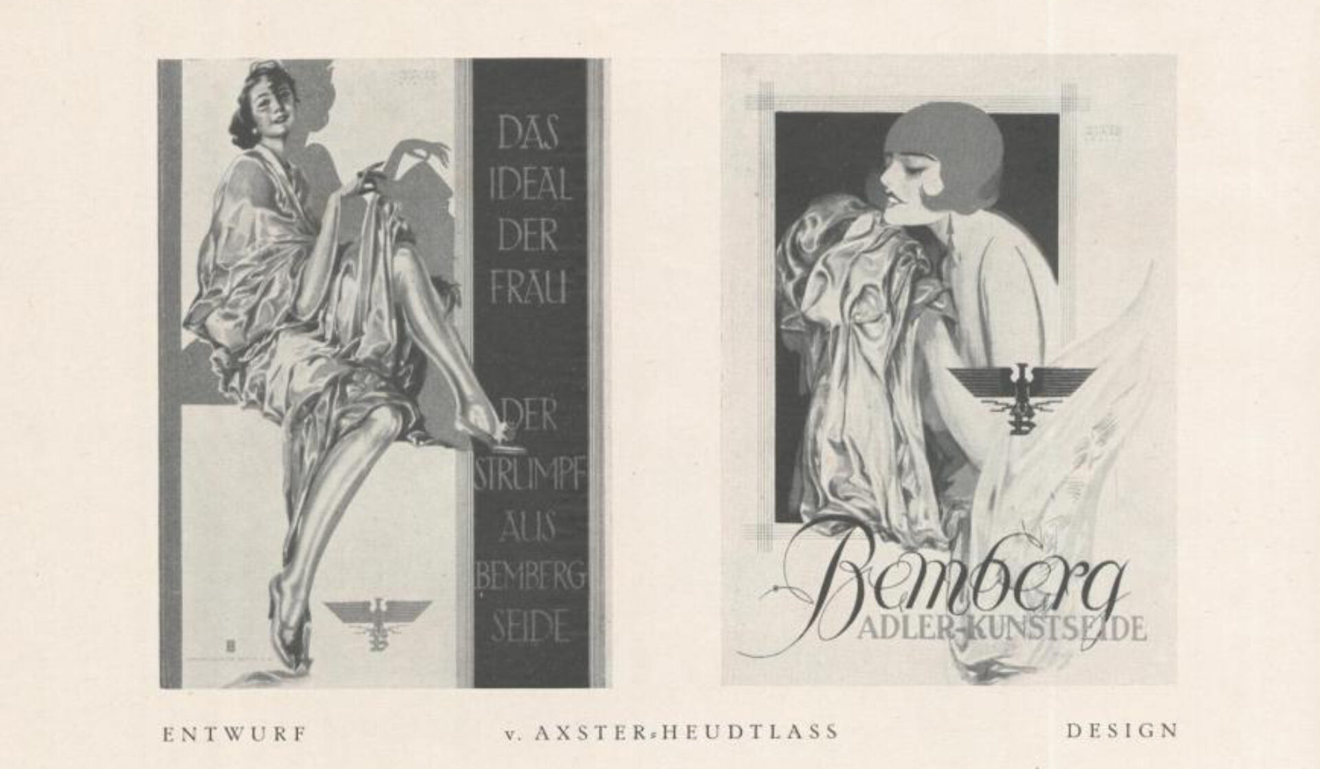 Entwürfe für Bemberg Seide, in Gebrauchsgraphik, Heft 11, 1927, S 62