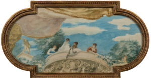 Pierre-Auguste Renoir, Entwurf für ein Deckengemälde im Palais des Prinzen Bibesco, 1868, Aquarell über Bleistiftvorzeichnung auf Karton, © Von der Heydt-Museum Wuppertal / Antje Zeis-Loi, Medienzentrum Wuppertal