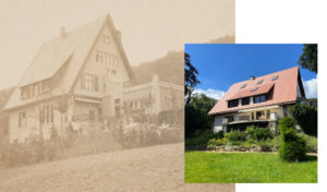 Roedersteins und Winterhalters Wohnhaus um 1909-10 und im Juni 2022