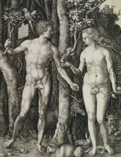 Albrecht Dürer, Adam und Eva, 1504, Kupferstich, Städel Museum, Public Domain