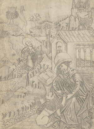 Meister mit den Bandrollen, Der Heilige Hieronymus, um 1450–1470, Kupferstich, 293 x 220 mm, Städel Museum