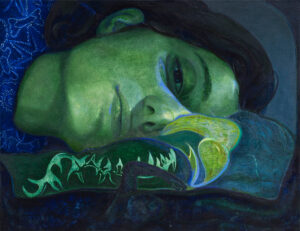 Victor Man, Girl in Love With a Wound, 2020 / 2021, Privatsammlung, Frankfurt am Main, © Victor Man / VG Bild-Kunst, Bonn 2022, Courtesy of the artist und Galerie Neu, Berlin, Foto: Stefan Korte