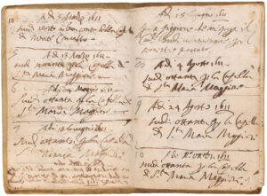 Guido Reni, Rechnungsbuch, 25. Oktober 1609 – 15. Mai 1612, New York, The Morgan Library & Museum, Foto: The Morgan Library & Museum, New York