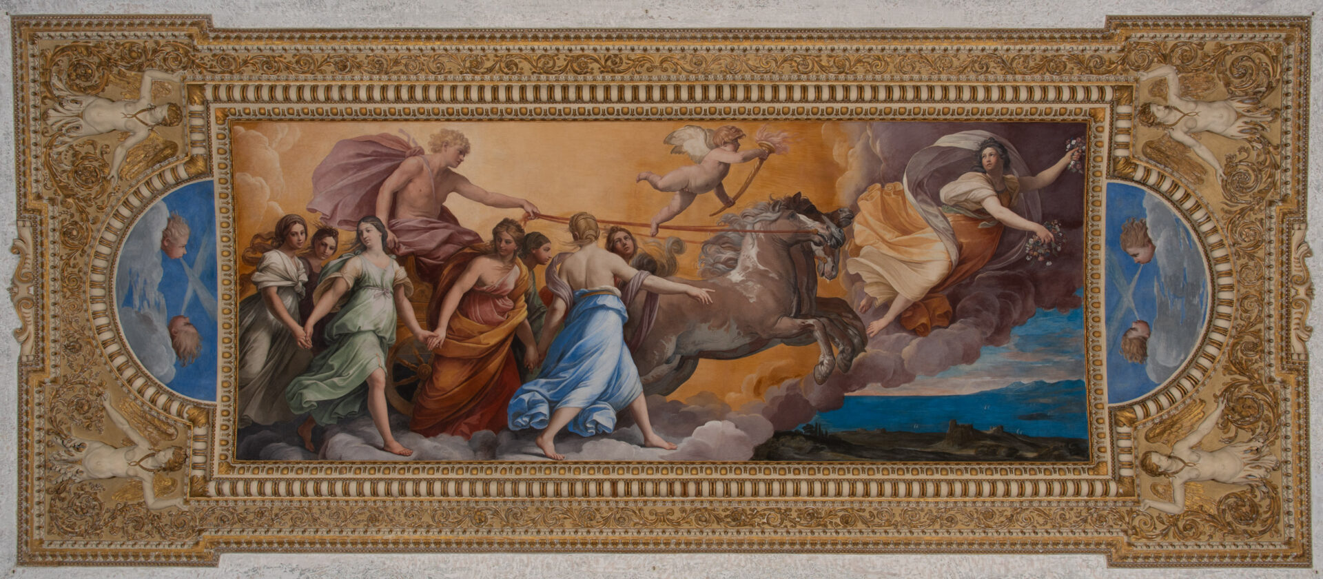 Guido Reni, Aurora, 1612–14, Rom, Palazzo Pallavicini Rospigliosi, Casino dell’Aurora, Foto Immagine di proprietà della Principessa Maria Camilla Pallavicini, Roma