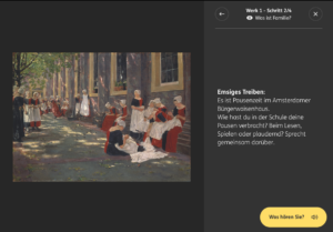 Screenshot aus dem Prototyp „ARTEMIS Digital“, Städel Museum, Frankfurt am Main