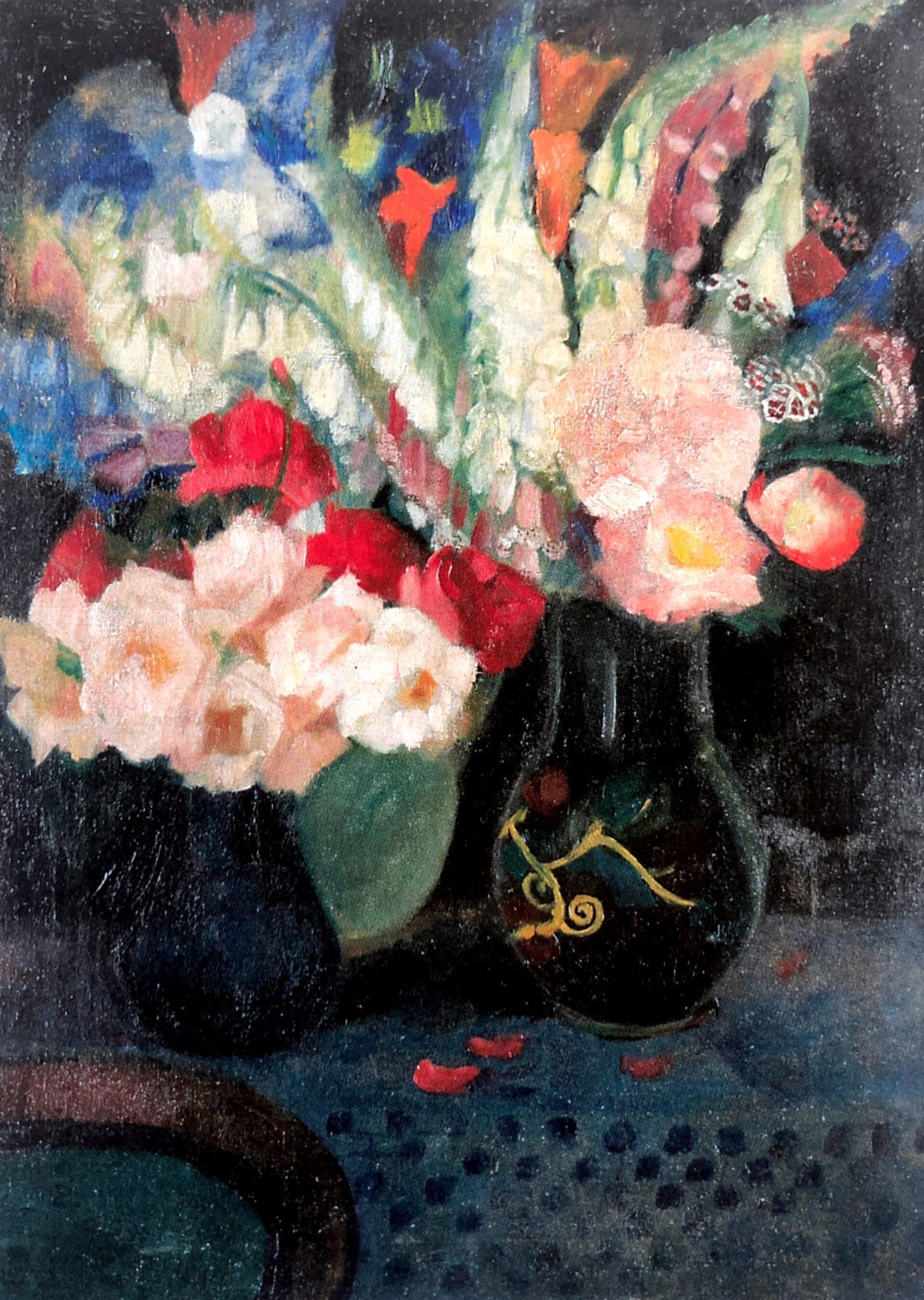 Mathilde Battenberg Drei Kruege mit Blumen um 1919 Aktueller Verbleib unbekannt