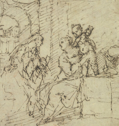 4022z simone cantarini heilige familie mit der heiligen elisabe 1642