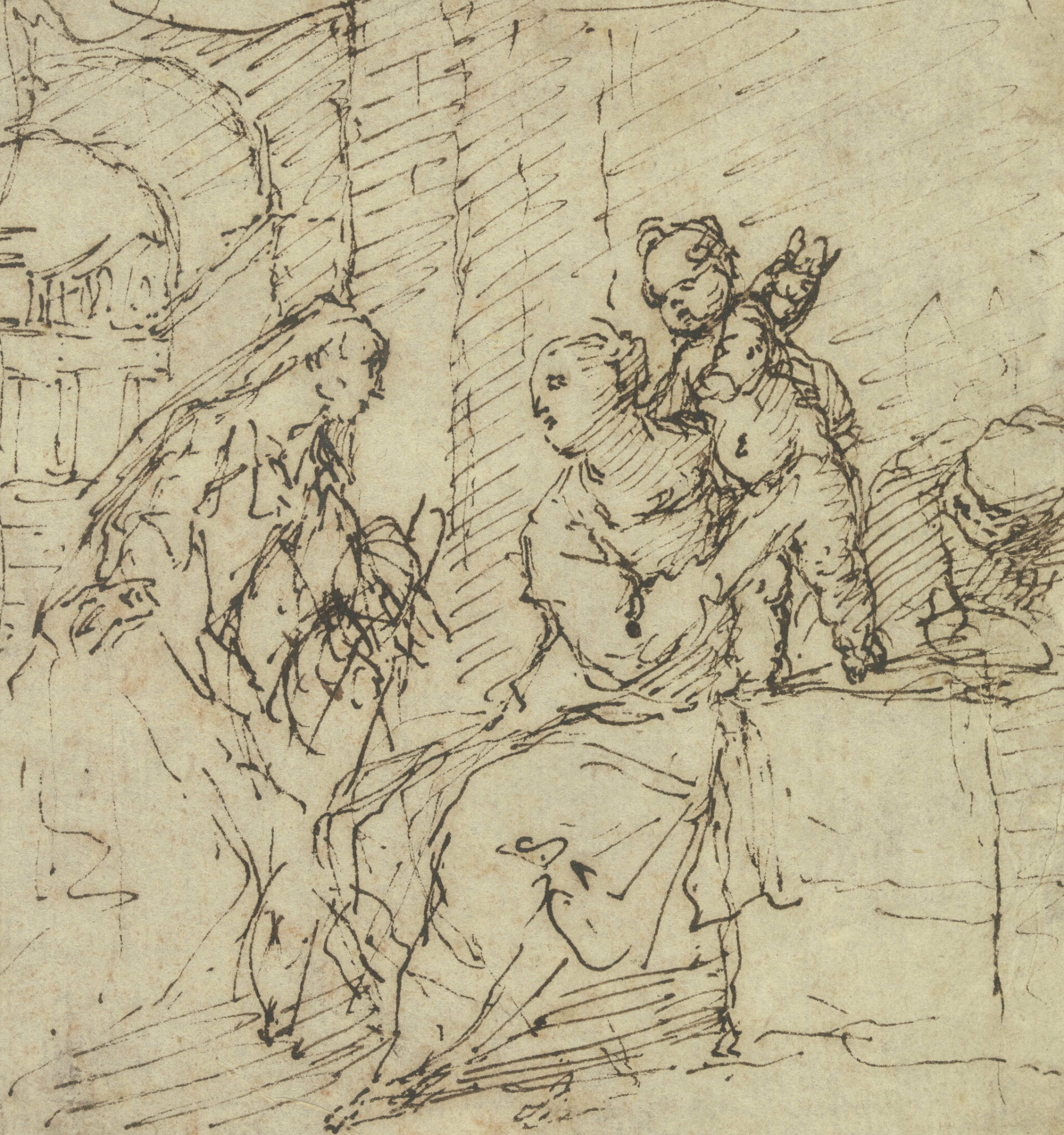 4022z simone cantarini heilige familie mit der heiligen elisabe 1642