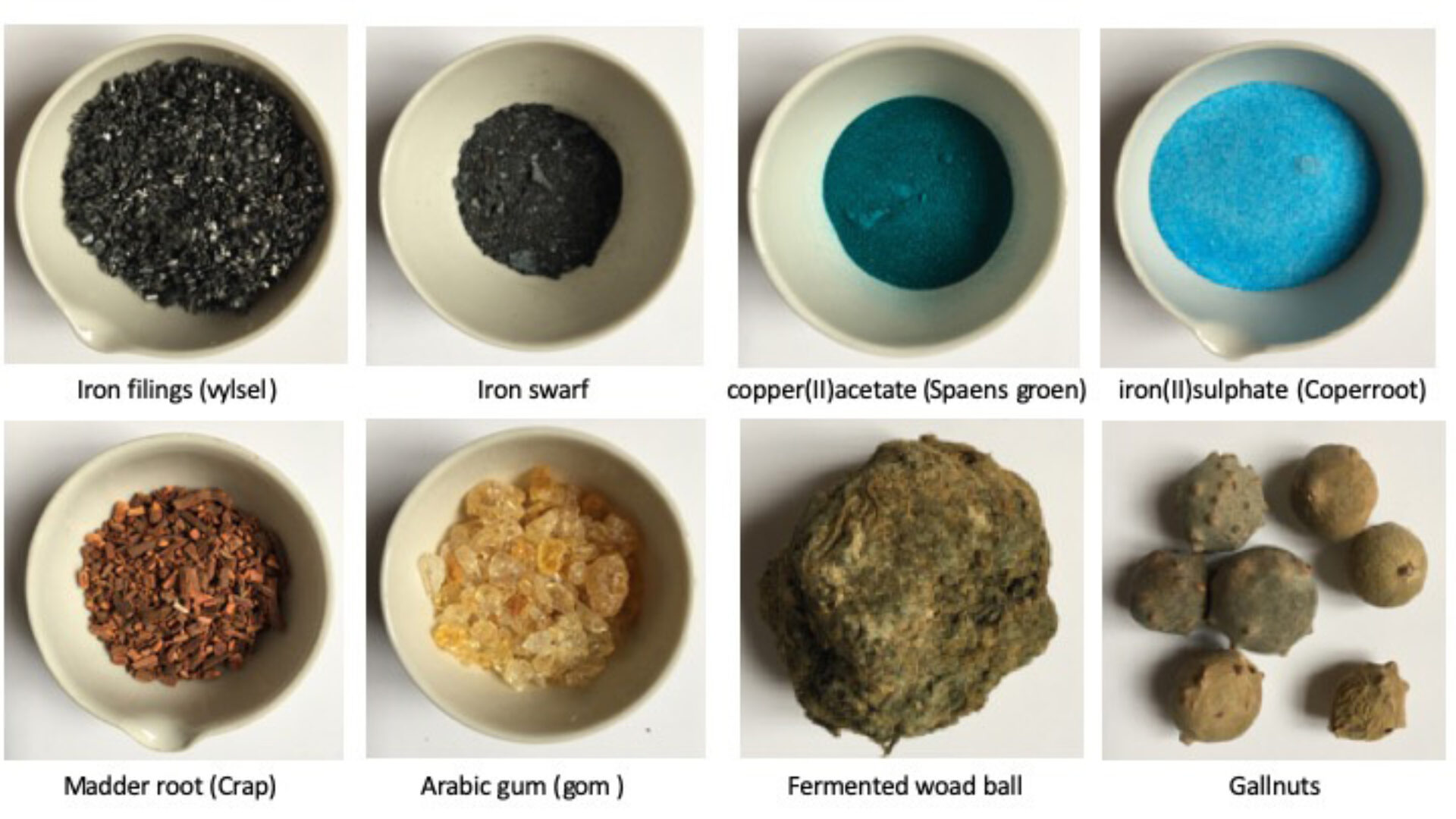 Figure 7 Several principal ingredients to dye black N Ortega Saez